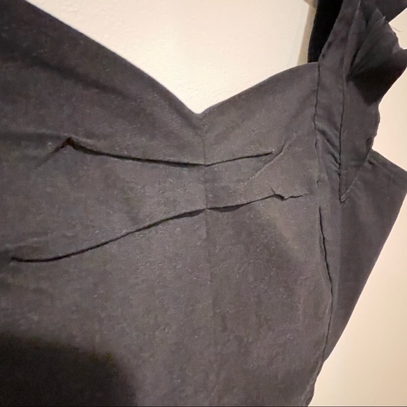 Nwt CBR Large Black Crop Top With Ruffle Sleeve - Picture 4 of 6